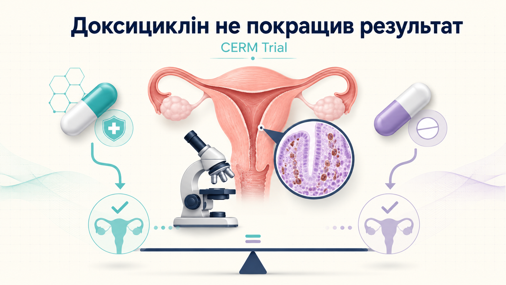CERM Trial: доксициклін не покращив живонародження у жінок із повторними викиднями та CD138-позитивним ендометрієм